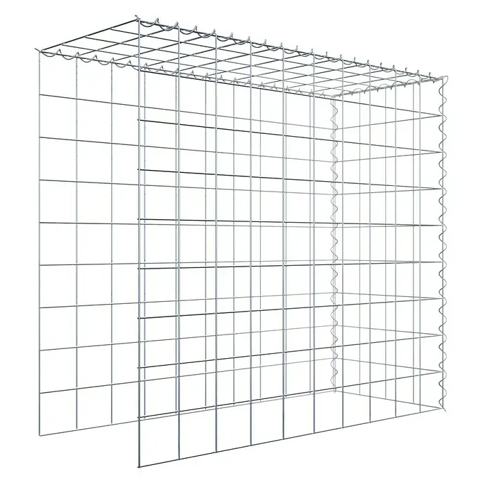 Gabiona Gabione Typ 4 - Zum Anbau in Länge & Höhe, 100 x 40 x 90 cm, Stahl, Maschenbreite: 100 mm, Maschenhöhe: 100 mm, Spirale - Metallgitterbox für den vielseitigen Einsatz. Robuste Gabionenkonstruktion, ideal für Gartenbau, Landschaftsgestaltung und industrielle Anwendungen.