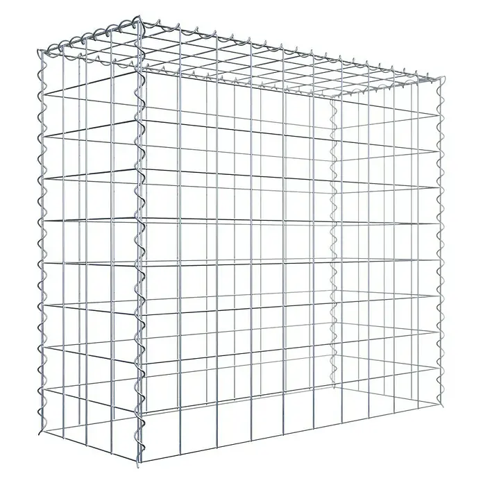 Gabiona Gabione Typ 3 - Zum Anbau in der Höhe, 100 x 40 x 90 cm, Stahl, Maschenbreite: 100 mm, Maschenhöhe: 100 mm, Spirale - Gitterbox: Robuste Gitterbox zur vielseitigen Verwendung im Garten- und Landschaftsbau. Langlebig und stabil.