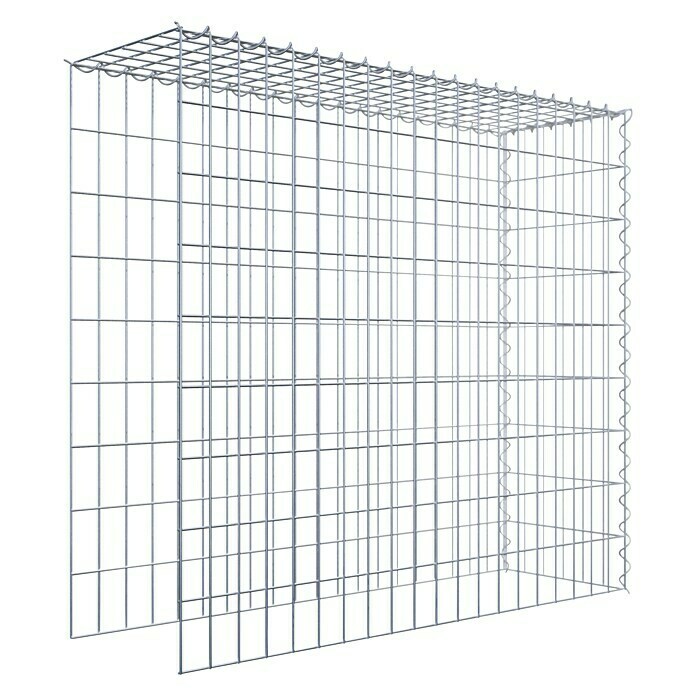 Gabiona Gabione Typ 4 (Zum Anbau in Länge & Höhe, 100 x 30 x 90 cm, Stahl, Maschenbreite: 50 mm, Maschenhöhe: 100 mm, Spirale) | BAUHAUS