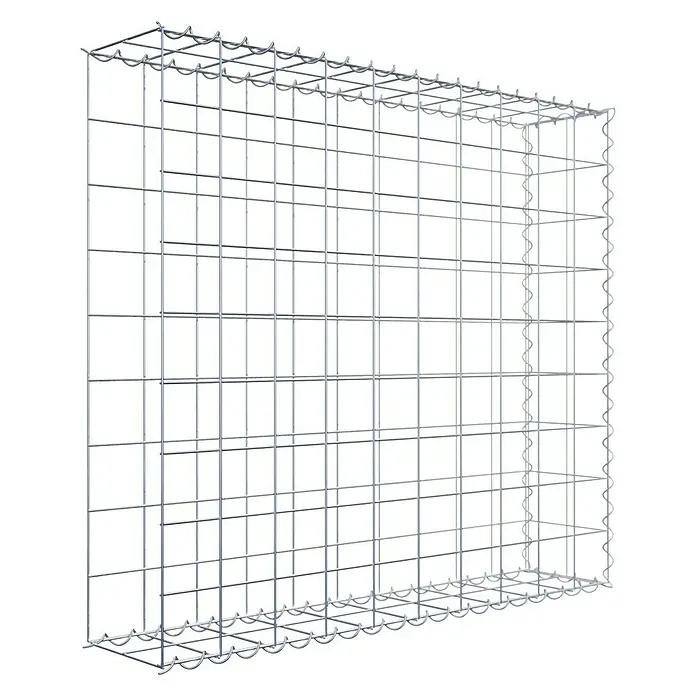 Gabiona Gabione Typ 2 - Zum Anbau in der Länge, 100 x 20 x 90 cm, Stahl, Maschenbreite: 100 mm, Maschenhöhe: 100 mm, Spirale - Produktabbildung eines Gabionenkorbs. Der Drahtkorb besteht aus verzinktem Stahl und ist für Steinfüllungen im Garten- und Landschaftsbau geeignet.