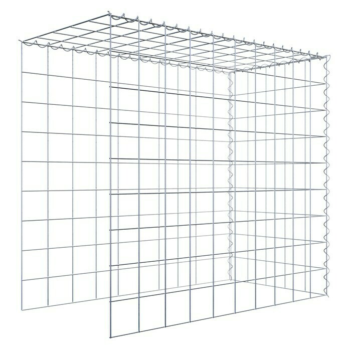 Gabiona Gabione Typ 4 (Zum Anbau in Länge & Höhe, 100 x 50 x 90 cm, Stahl, Maschenbreite: 100 mm, Maschenhöhe: 100 mm, Spirale) | BAUHAUS