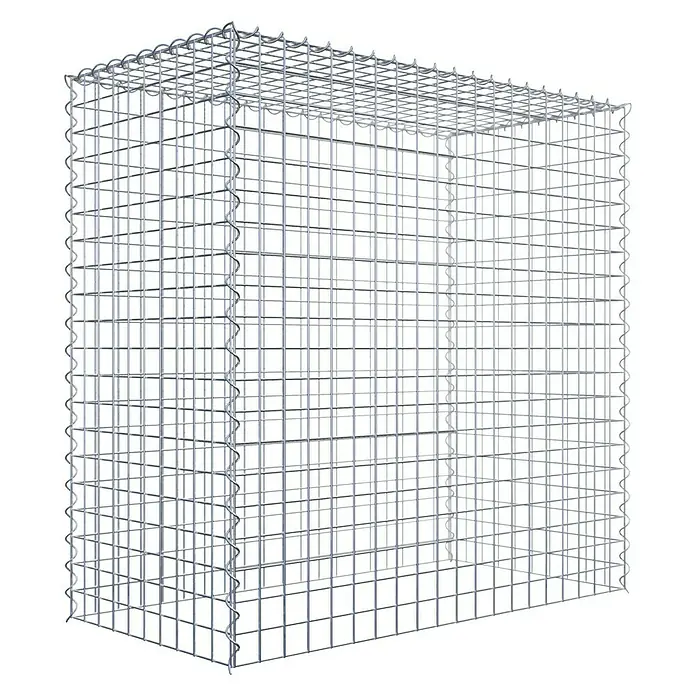 Gabiona Gabione Typ 3 - Zum Anbau in der Höhe, 100 x 50 x 100 cm, Stahl, Maschenbreite: 50 mm, Maschenhöhe: 50 mm, Spirale - Gabione aus verzinktem Drahtgeflecht. Robuste Drahtkonstruktion zur Befüllung mit Steinen für Garten- und Landschaftsbau.