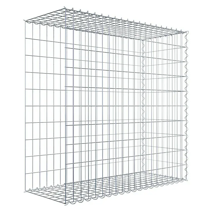 Gabiona Gabione Typ 2 - Zum Anbau in der Länge, 100 x 40 x 100 cm, Stahl, Maschenbreite: 50 mm, Maschenhöhe: 100 mm, Spirale - Gitterbox aus verzinktem Stahl für den Garten- und Landschaftsbau. Stabil und langlebig für vielfältige Anwendungen.