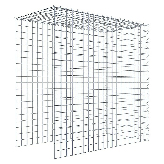 Gabiona Gabione Typ 4 (Zum Anbau in Länge & Höhe, 100 x 50 x 100 cm, Stahl, Maschenbreite: 50 mm, Maschenhöhe: 50 mm, Spirale) | BAUHAUS