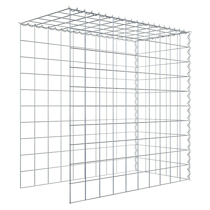 Gabiona Gabione Typ 4 (Zum Anbau in Länge & Höhe, 100 x 50 x 100 cm, Stahl, Maschenbreite: 100 mm, Maschenhöhe: 100 mm, Spirale) | BAUHAUS