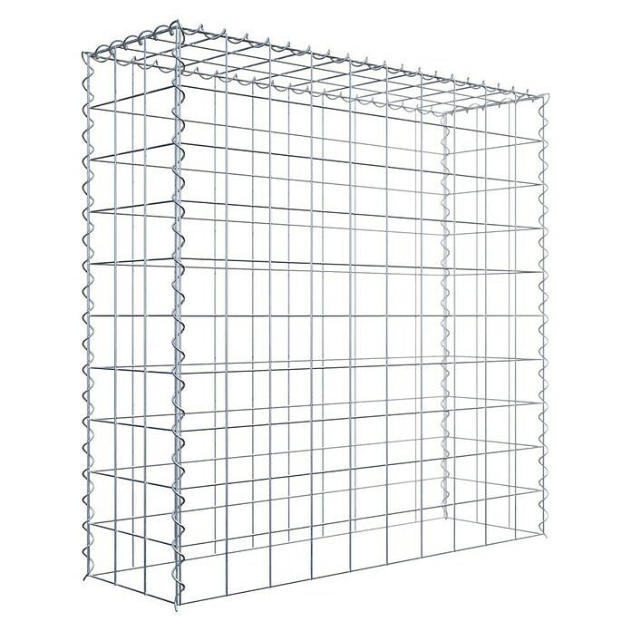 Gabiona Gabione Typ 3 (Zum Anbau in der Höhe, 100 x 30 x 100 cm, Stahl, Maschenbreite: 100 mm, Maschenhöhe: 100 mm, Spirale) | BAUHAUS