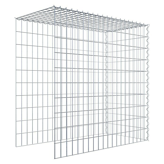 Gabiona Gabione Typ 4 (Zum Anbau in Länge & Höhe, 100 x 50 x 100 cm, Stahl, Maschenbreite: 50 mm, Maschenhöhe: 100 mm, Spirale) | BAUHAUS