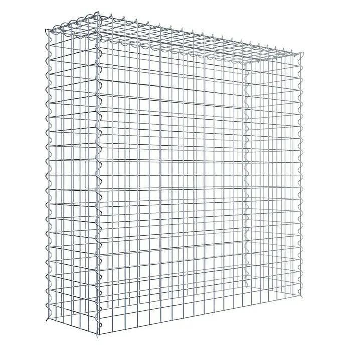 Gabiona Gabione Typ 3 - Zum Anbau in der Höhe, 100 x 30 x 100 cm, Stahl, Maschenbreite: 50 mm, Maschenhöhe: 50 mm, Spirale - Ein rechteckiger Gabionen-Drahtkorb, perfekt für den Garten- und Landschaftsbau, bietet Stabilität und modernes Design.