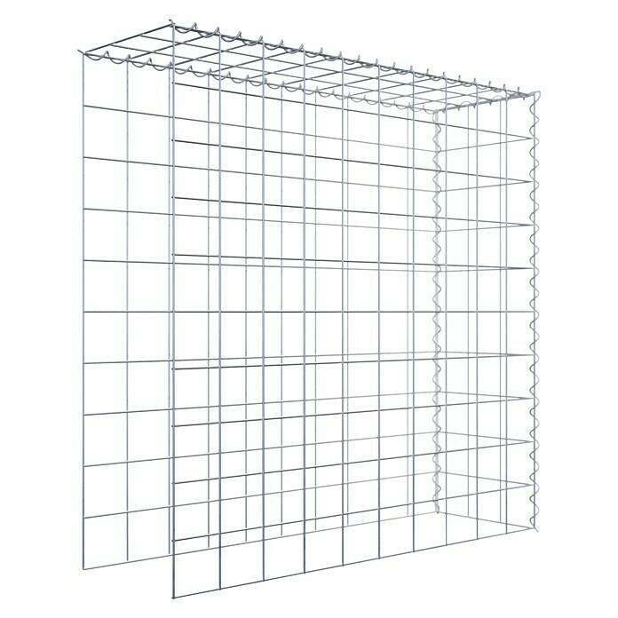 Gabiona Gabione Typ 4 (Zum Anbau in Länge & Höhe, 100 x 30 x 100 cm, Stahl, Maschenbreite: 100 mm, Maschenhöhe: 100 mm, Spirale) | BAUHAUS