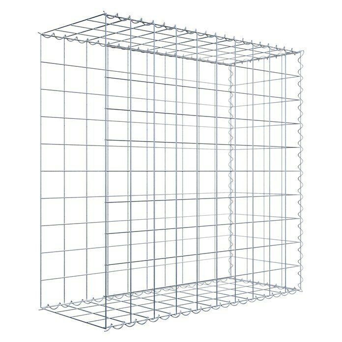 Gabiona Gabione Typ 2 (Zum Anbau in der Länge, 100 x 40 x 100 cm, Stahl, Maschenbreite: 100 mm, Maschenhöhe: 100 mm, Spirale) | BAUHAUS