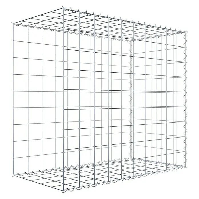 Gabiona Gabione Typ 2 - Zum Anbau in der Länge, 100 x 50 x 90 cm, Stahl, Maschenbreite: 100 mm, Maschenhöhe: 100 mm, Spirale - Ein stabiler Gabionenkorb aus verzinktem Drahtgeflecht, ideal für Gartenbau und Landschaftsgestaltung. Robust und langlebig.