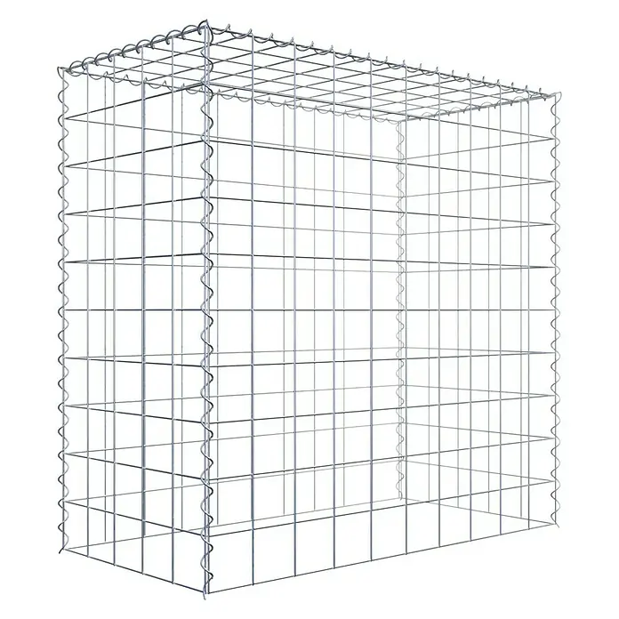 Gabiona Gabione Typ 3 - Zum Anbau in der Höhe, 100 x 50 x 100 cm, Stahl, Maschenbreite: 100 mm, Maschenhöhe: 100 mm, Spirale - Gitterbox aus Metall, ideal für Dekorationen oder als Stützmauer. Die robuste Bauweise garantiert Langlebigkeit und Stabilität.