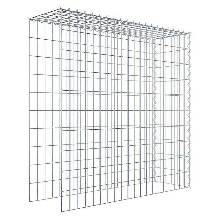 Gabiona Gabione Typ 4 (Zum Anbau in Länge & Höhe, 100 x 30 x 100 cm, Stahl, Maschenbreite: 50 mm, Maschenhöhe: 100 mm, Spirale) | BAUHAUS