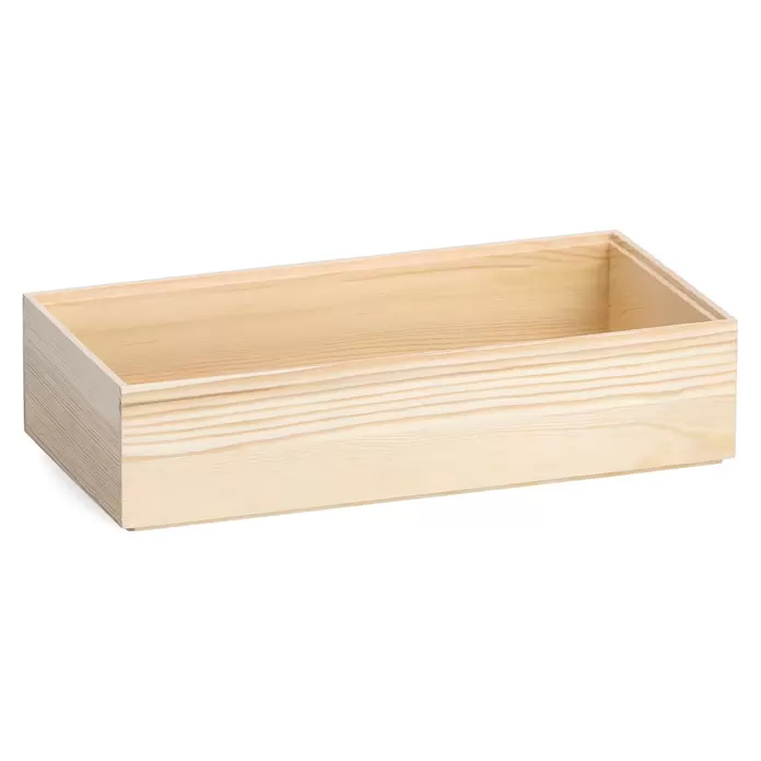 Zeller Present Aufbewahrungsbox - 30 x 15 x 7 cm, Kiefer, Braun