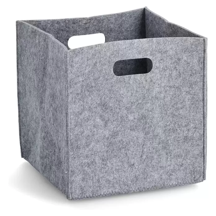 Zeller Present Allzweck-Korb eckig, grau - L x B x H: 320 x 320 x 320 mm