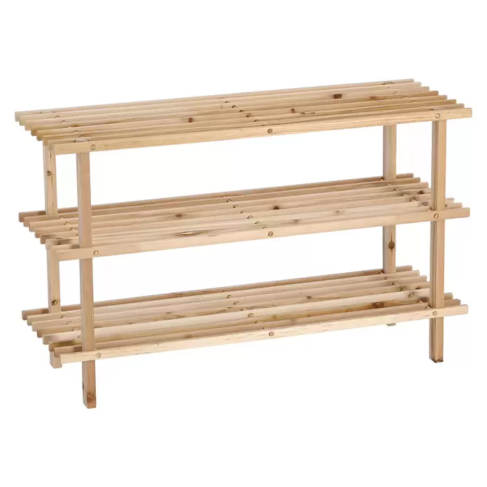 Zeller Present Schuhregal - L x B x H: 26 x 80 x 49,5 cm, Braun