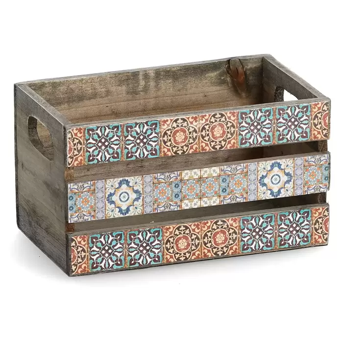 Zeller Present Aufbewahrungsbox Mosaik - L x B x H: 240 x 140 x 135 mm, Holz, Braun
