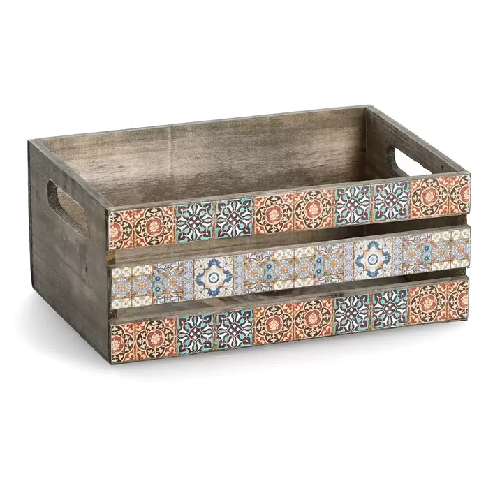 Zeller Present Aufbewahrungsbox Mosaik - L x B x H: 320 x 220 x 130 mm, Holz, Braun