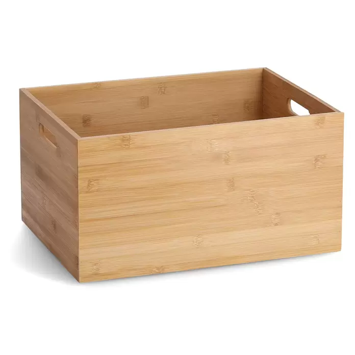 Zeller Present Holzkiste - L x B x H: 40 x 30 x 21 cm, Braun, Bambus