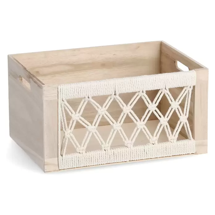 Zeller Present Aufbewahrungsbox Boho L - L x B x H: 350 x 250 x 180 mm, Holz, Natur