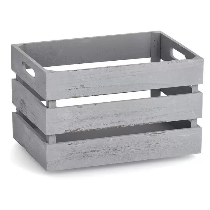 Zeller Present Holzkiste - L x B x H: 31 x 21 x 18,7 cm, Grau