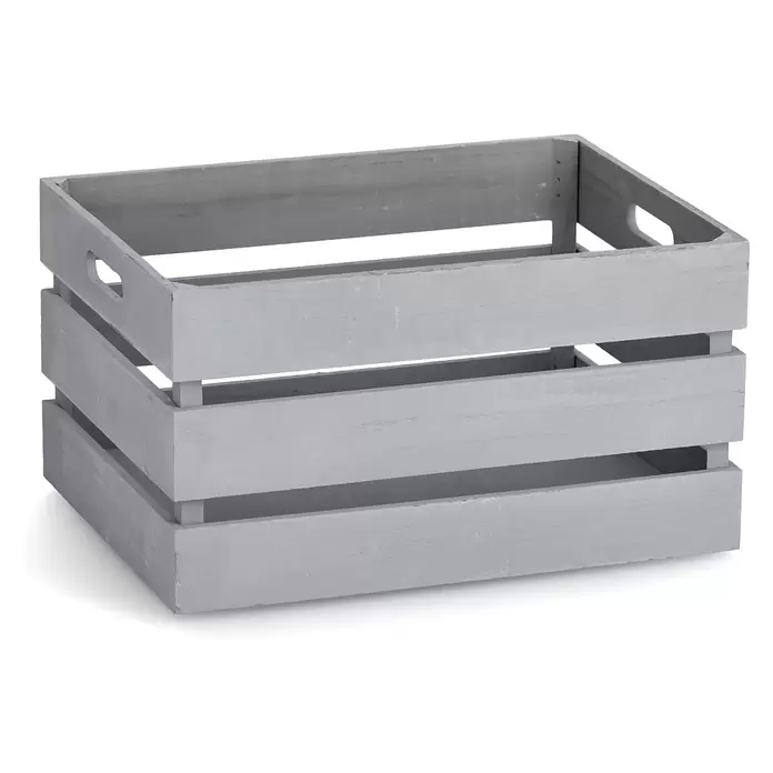 Zeller Present Holzkiste - L x B x H: 39 x 29 x 21 cm, Grau