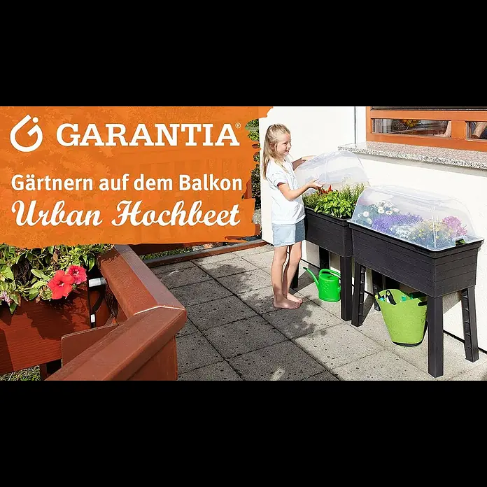 Garantia Urban Anzuchthaube - 75 x 37 x 22 cm - Kunststoff-Hochbeet
