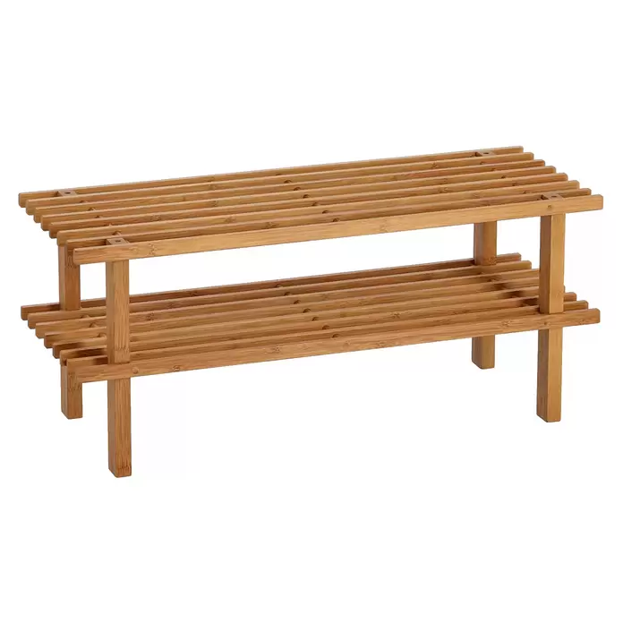 Zeller Present Schuhregal - L x B x H: 70 x 26 x 30 cm, Braun, Holz