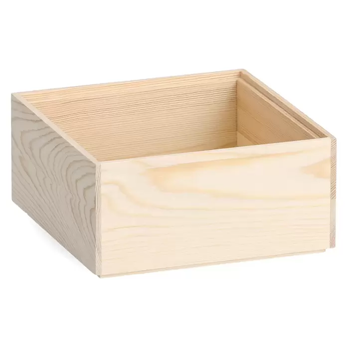 Zeller Present Aufbewahrungsbox - 15 x 15 x 7 cm, Kiefer, Braun