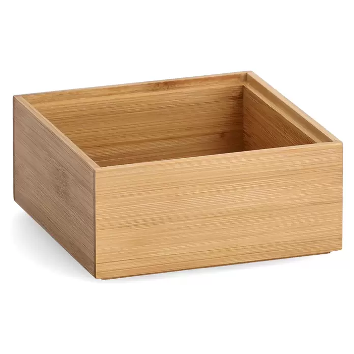 Zeller Present Aufbewahrungsbox - 15 x 15 x 7 cm, Bambus, Braun
