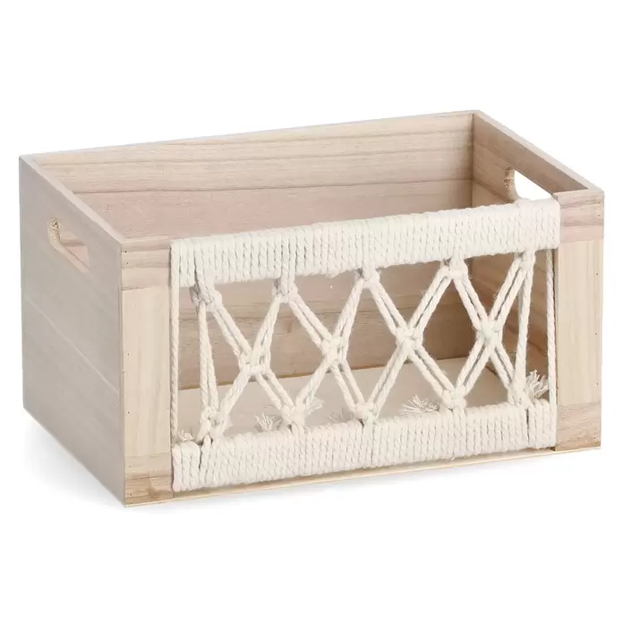 Zeller Present Aufbewahrungsbox Boho S - L x B x H: 300 x 200 x 160 mm, Holz, Natur
