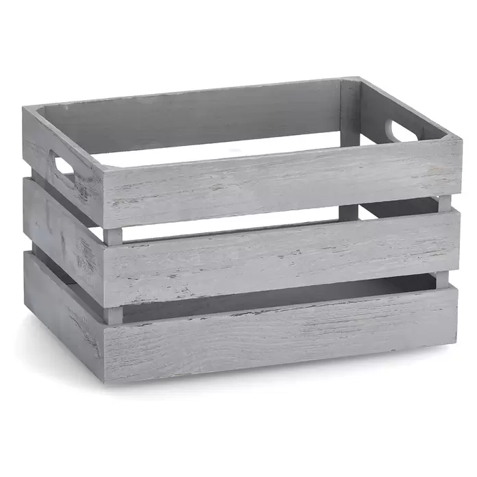 Zeller Present Holzkiste - L x B x H: 35 x 25 x 20 cm, Grau