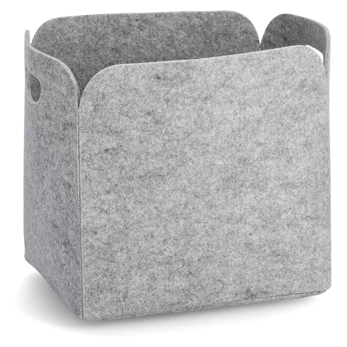 Zeller Present Filzkorb - L x B x H: 36 x 28 x 36 cm, Grau