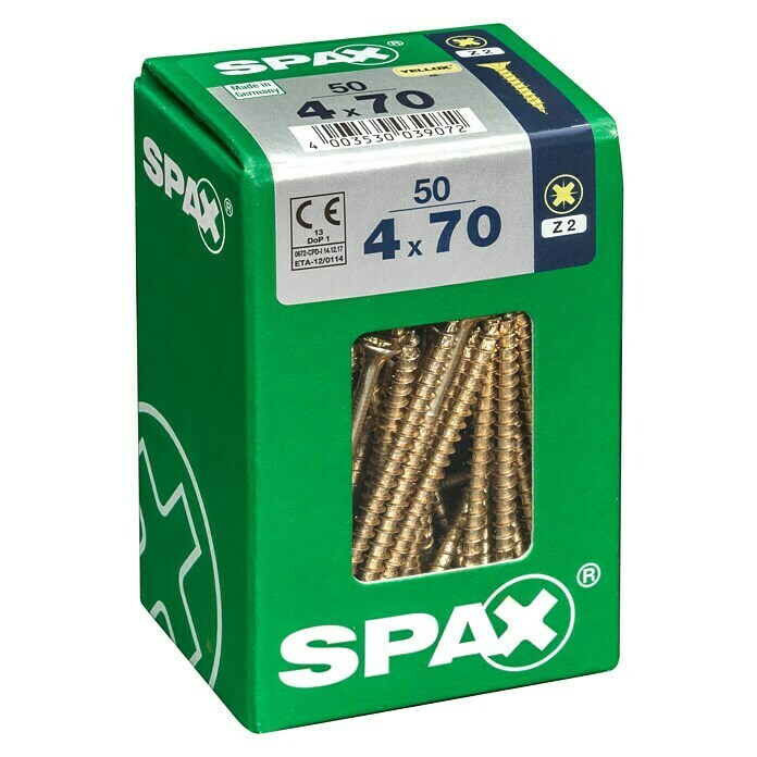 Spax Universele schroef (4 x 70 mm, Voldraad, 50 stk.)