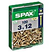 Spax Universalschraube (3 x 12 mm, Vollgewinde, 100 Stk.)