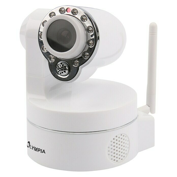 Olympia Protect/Pro Home IP-Innenkamera IC 720 PPassend für: Olympia Funk-Alarmanlage Protect/ProHome-Serie, Auflösung: 720 p HD, Blickwinkel: 300° (Drehwinkel) Front View