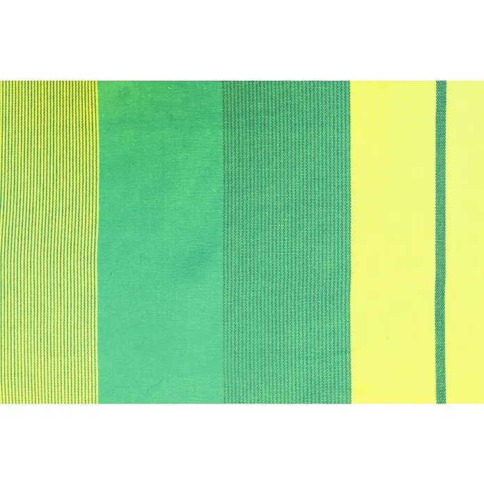 La Siesta Hängematte Modesta - L x B: 350 x 160 cm, Jungle, Double - Buntes Stoffmuster mit Streifen in Gelb- und Grüntönen. Textiloberfläche mit feiner Webstruktur und farbigen, vertikalen Streifen.