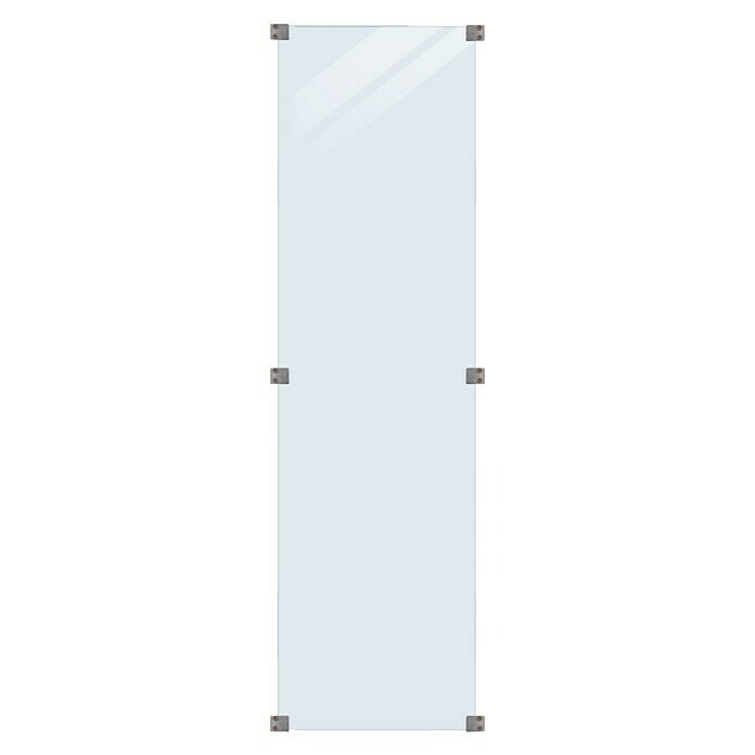 Plus Sichtschutzelement Futura Klar55,4 x 176 cm, Glas, Transparent Front View