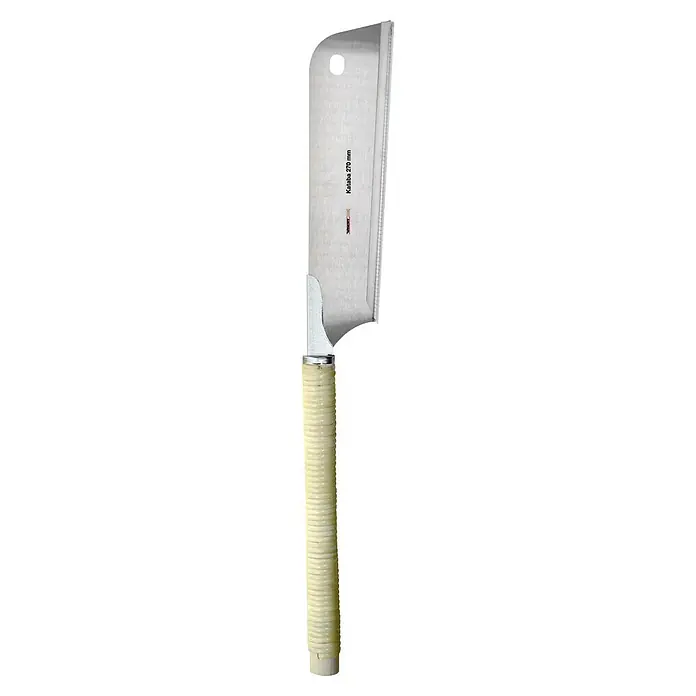 Wisent Sierra japonesa Dozuki - Acero - La sierra de tracción Kataba de 270 mm, con un mango ergonómico de color crema, es perfecta para el trabajo de madera de precisión.