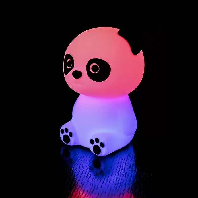 MegaLight LED-Nachtlicht PADDY PANDA - Weiß/Schwarz, L x B x H: 9 x 9 x 12 cm, RGBW, PADDY PANDA - Anwendungsbeispiel