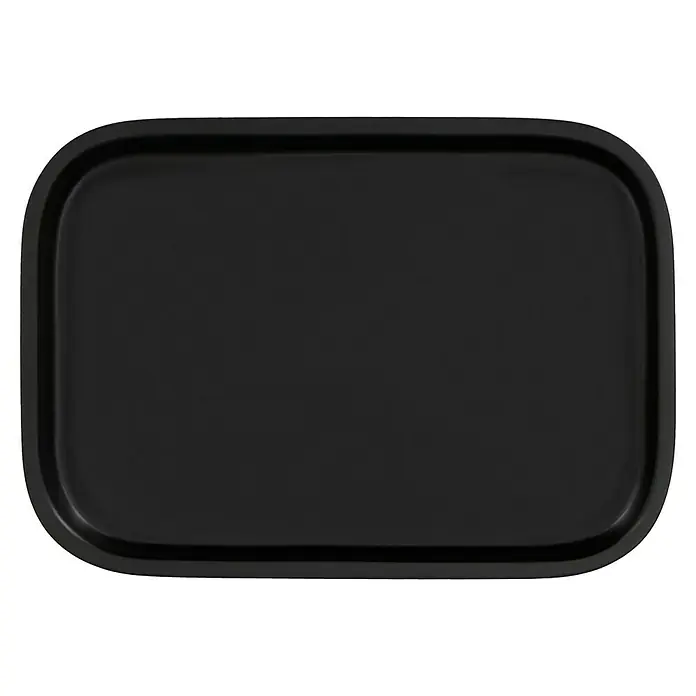 Venus Matte Black Seifenschale - Polyresin, Schwarz - Schwarzes Tablett. Dieses elegante, schwarze Tablett ist ideal zum Servieren von Speisen und Getränken oder als stilvolle Ablagefläche.