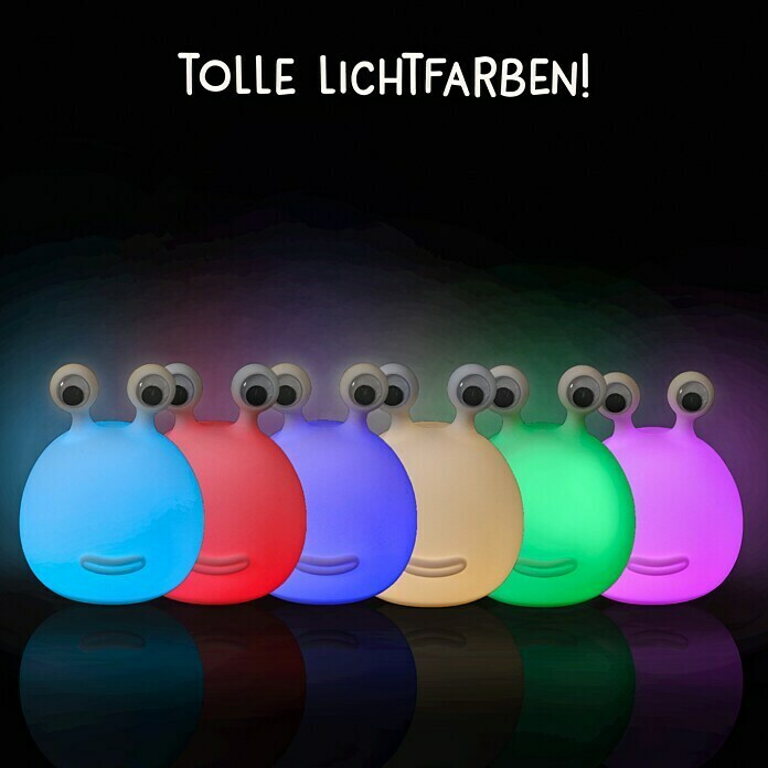 MegaLight LED-Nachtlicht MOMO MOON (Weiß, L x B x H: 10 x 13 x 13