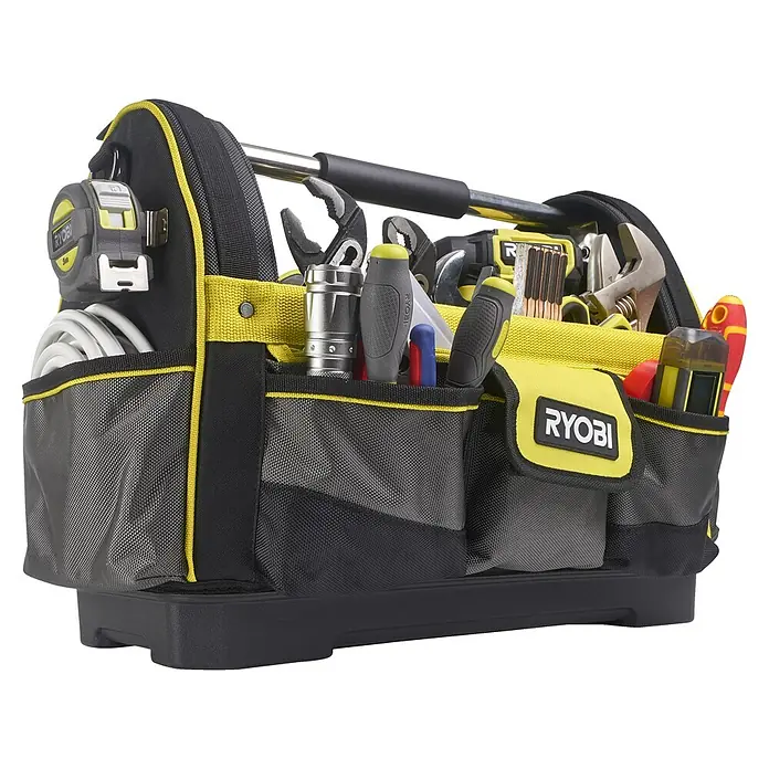 Ryobi Werkzeugtasche RSSLOT1 L - Größe: L, Polyester - Ryobi Werkzeugtrage mit robusten Fächern zur Aufbewahrung von Werkzeugen für den einfachen Transport und die Organisation.