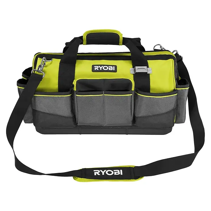 Ryobi Werkzeugtasche RSSMTB1 M - Polyester, Größe: M - Ryobi Werkzeugtasche mit robuster Konstruktion, mehreren Taschen und Tragegurt für einfachen Transport und Organisation.