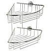 Nie wieder bohren Baath Plus Eckduschkorb BT210P (20,3 x 20,5 x 27,5 cm, 2-stöckig, Verchromt)