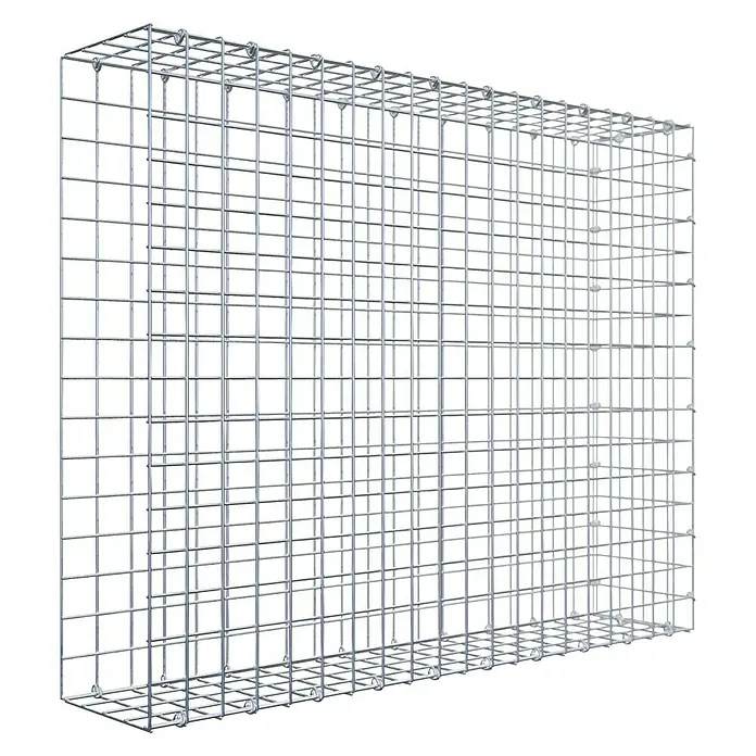 Gabiona Gabione Typ 2 - Zum Anbau in der Länge, 100 x 20 x 80 cm, Stahl, Maschenbreite: 50 mm, Maschenhöhe: 50 mm, C-Ring - Drahtgitterbox für Gabionen. Stabiler, rechteckiger Metallkorb zur Befüllung mit Steinen. Perfekt für den Garten- und Landschaftsbau.