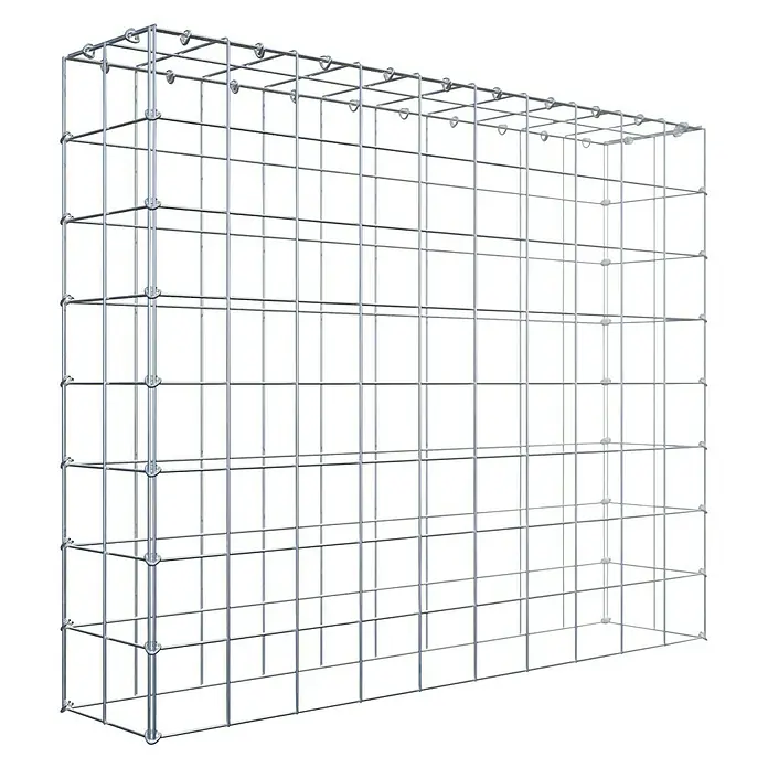 Gabiona Gabione Typ 3 - Zum Anbau in der Höhe, 100 x 20 x 80 cm, Stahl, Maschenbreite: 100 mm, Maschenhöhe: 100 mm, C-Ring - Gabionenkorb aus Drahtgeflecht. Stabil und vielseitig für Garten- und Landschaftsbau, bietet dieser Gabionenkorb eine robuste Struktur für verschiedene Anwendungen.