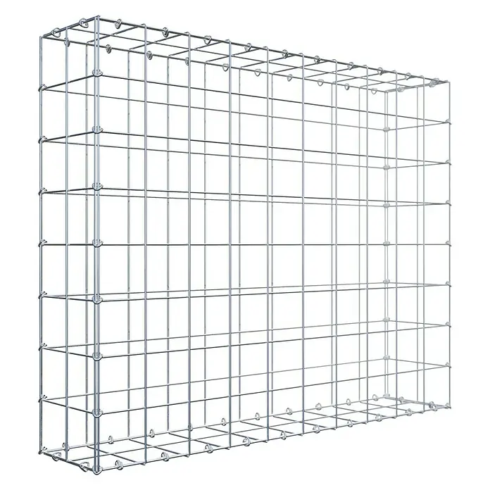 Gabiona Gabione - 100 x 20 x 80 cm, Stahl, Maschenbreite: 100 mm, Maschenhöhe: 100 mm - Ein Gabionenkorb aus verzinktem Drahtgeflecht, der Stabilität und Flexibilität für Landschaftsbau und Erosionsschutz bietet.