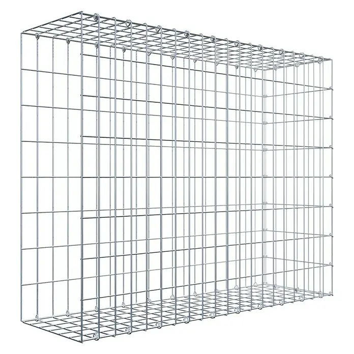 Gabiona Gabione Typ 2 - Zum Anbau in der Länge, 100 x 30 x 80 cm, Stahl, Maschenbreite: 50 mm, Maschenhöhe: 100 mm, C-Ring - Ein robustes Gabionengitter, ideal für den Garten- und Landschaftsbau. Das Gitter ist stabil und bietet vielseitige Gestaltungsmöglichkeiten im Außenbereich.