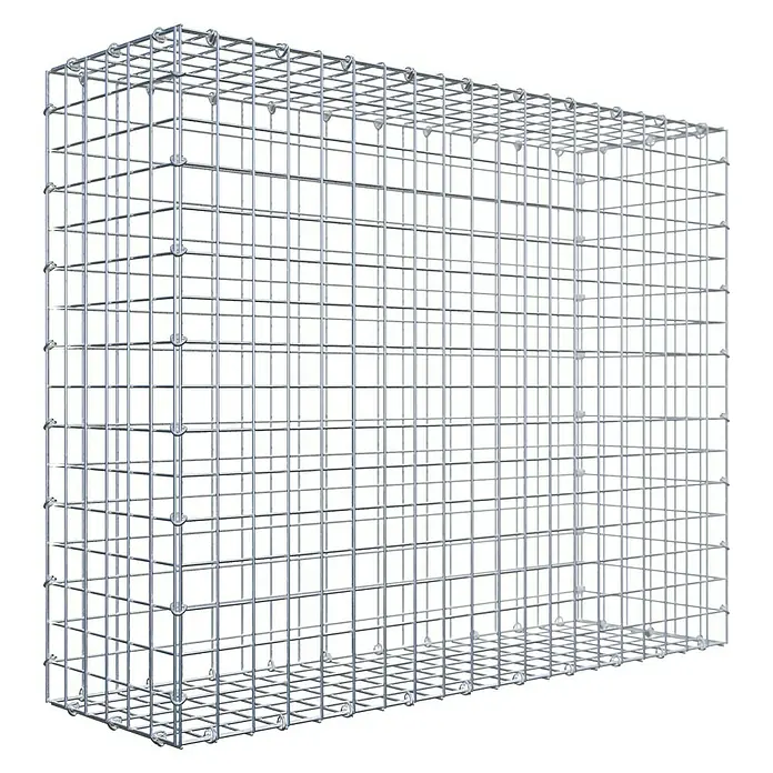 Gabiona Gabione - 100 x 30 x 80 cm, Stahl, Maschenbreite: 50 mm, Maschenhöhe: 50 mm - Bild eines Gabionenkorbs, einem Drahtgitterbehälter. Ideal für Landschaftsbau, Stützmauern und dekorative Elemente im Garten.